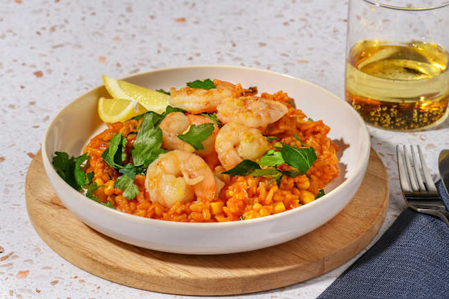 Portuguese-Style Prawns & Tomato Rice