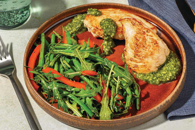 Seared Chicken & Basil Pesto
