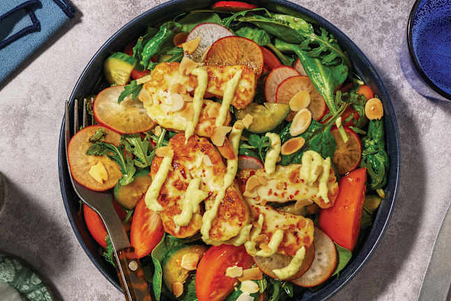 Chilli Butter Halloumi & Garden Salad