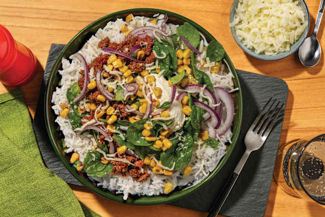 Tex-Mex Beef & Bacon Rice Bowl