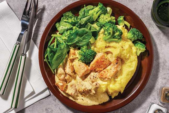 Easy Creamy Mustard Chicken & Mash