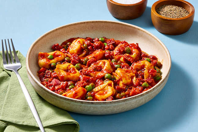 No Chop Salami Tortelloni Marinara