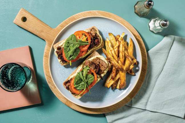 Seared Beef & Caramelised Onion Ciabatta