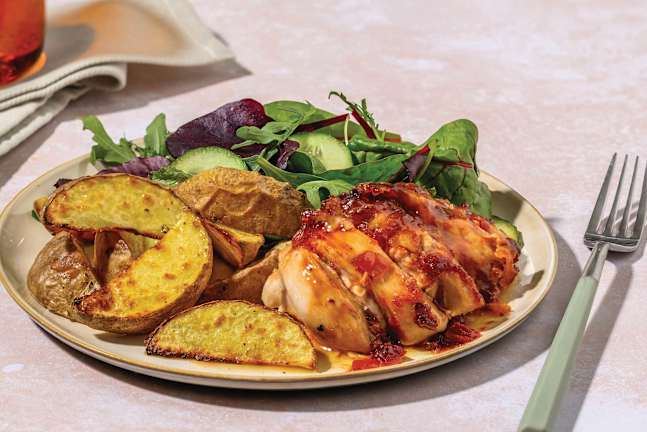 Cheesy Capsicum Hasselback Chicken