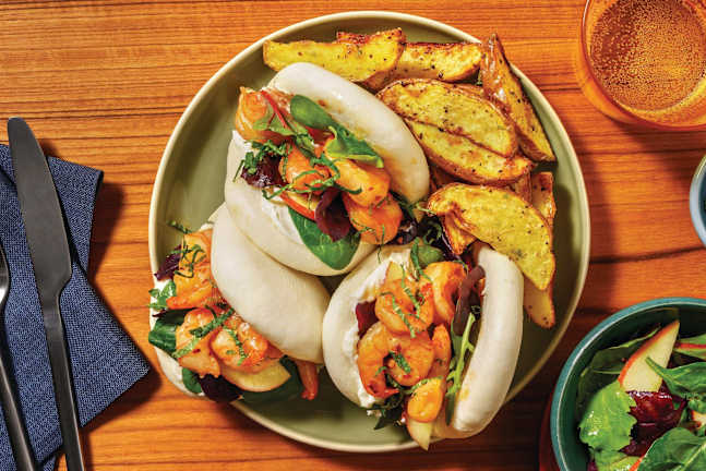 Sesame & Chilli Oil Prawn Bao Buns