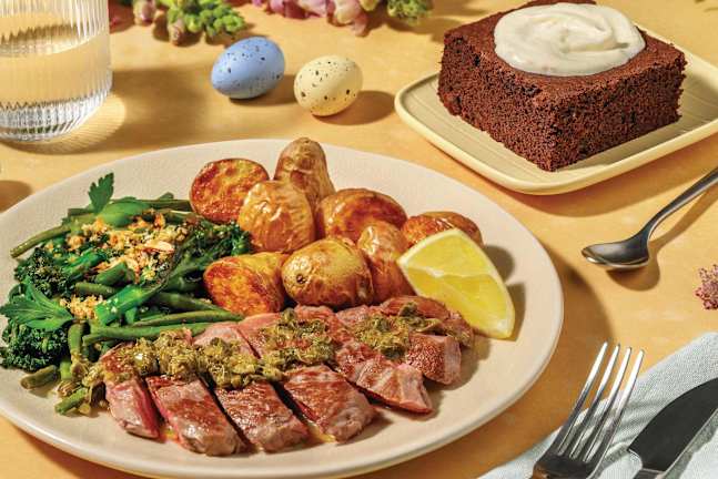 Porterhouse Steak & Caper Parsley Butter for Dinner
