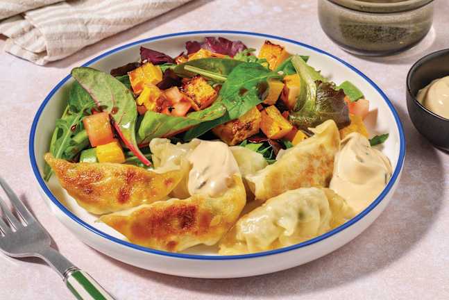 Veggie Gyoza & Plant-Based Mayo
