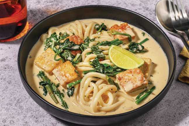 Satay Tofu & Coconut Curried Noodles