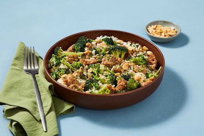 No Chop Ginger Pork & Rice Skillet