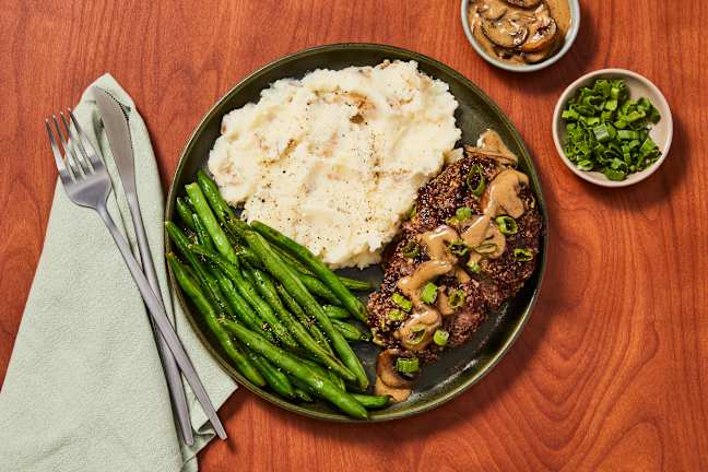 Meatloaves With Creamy Mushroom Sauce