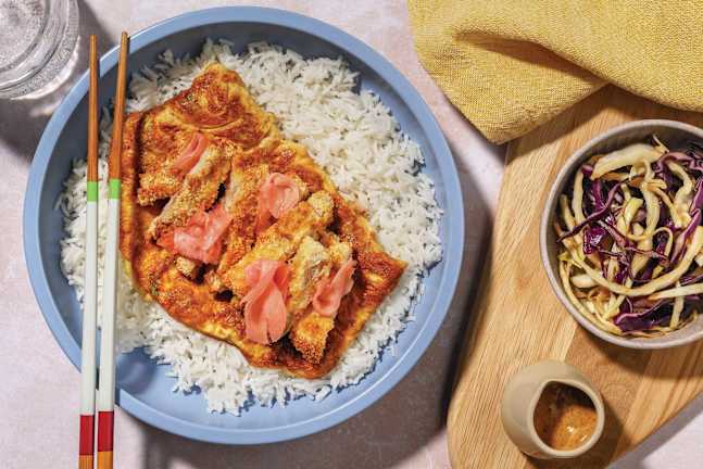 Easy Crumbed Chicken Katsudon