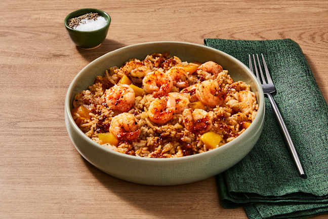 No-Chop Ancho Mango Shrimp Bowls