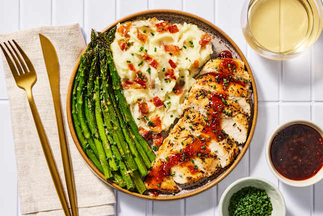 Herbed Chicken with Roasted Asparagus