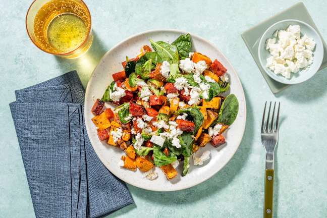 HelloHero: One-Tray Chorizo Veggie Toss
