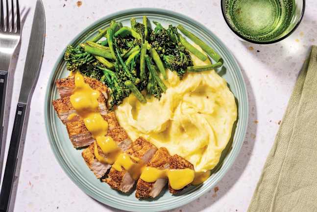 Nan's Pork Steaks & Honey Mustard Sauce
