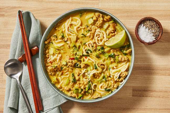 Thai-Inspired Curry Pork Noodle Soup 