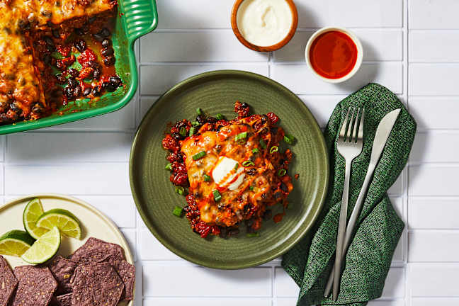 Mexican-Style Beef & Bean “Lasagna”