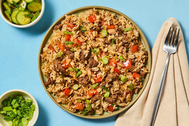 Riz frit au bœuf à l'indonésienne