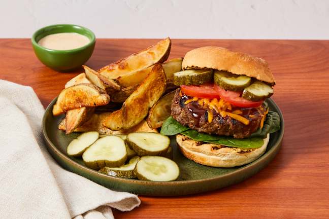 Grilled BBQ Beef Burgers