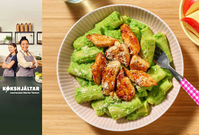 Markiz Taintons gröna powerpasta och kyckling