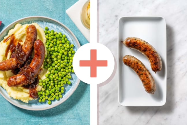Double Cumberland Sausages and Mash