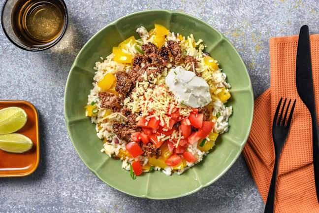 Bols de bœuf style fajita