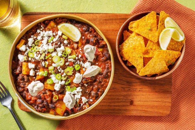 Mexican-Style Black Bean and Beef  Stew