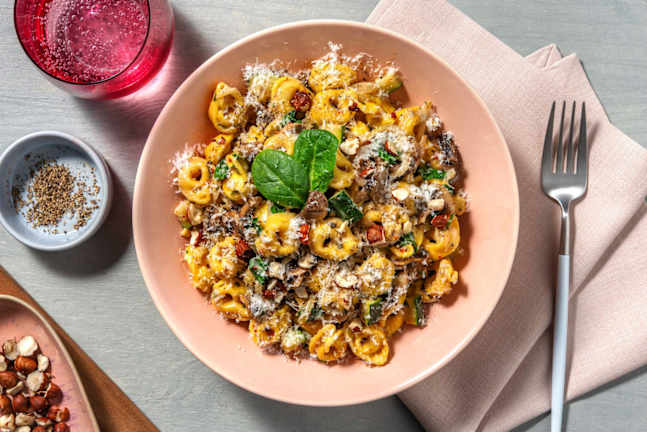 Spenat- och ricottafylld tortelloni