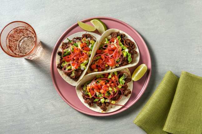 Speedy Pork and Black Bean Tacos
