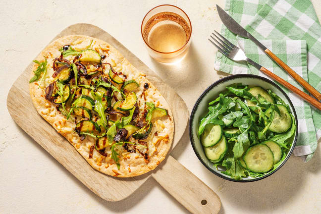 Flammekueche au fromage à griller grec