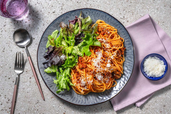 Spaghetti bolognaise à la saucisse