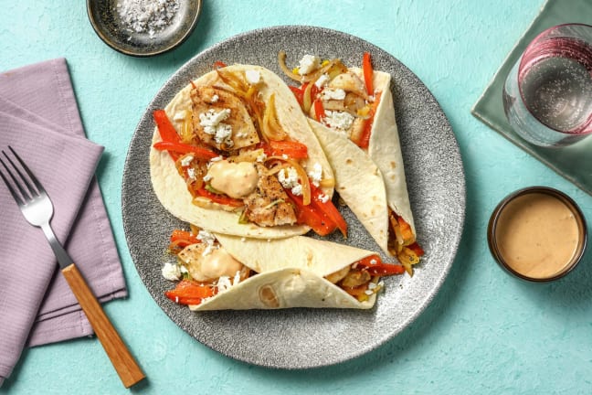 Fajitas de poulet grillé