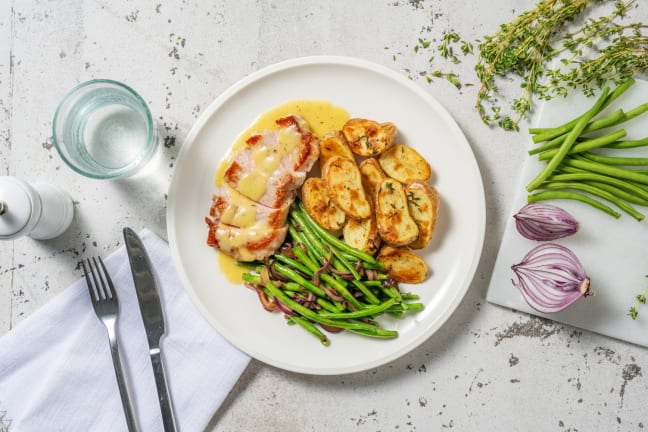 Filet de porc et vinaigrette au citron