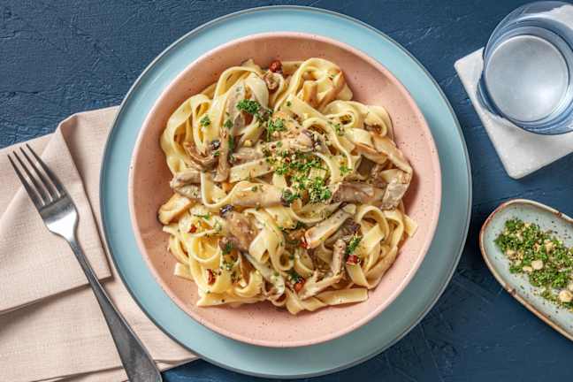 Fettuccine mit Trüffelöl & Kräuterseitlingen