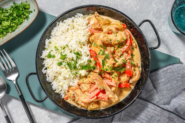 Curry de poulet et riz de chou-fleur