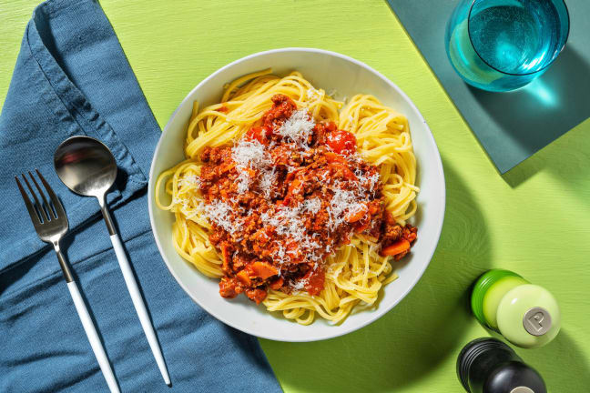 Linguine en sauce bolognese
