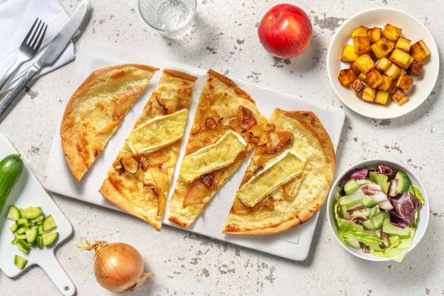 Flammekueche with Apple & Brie