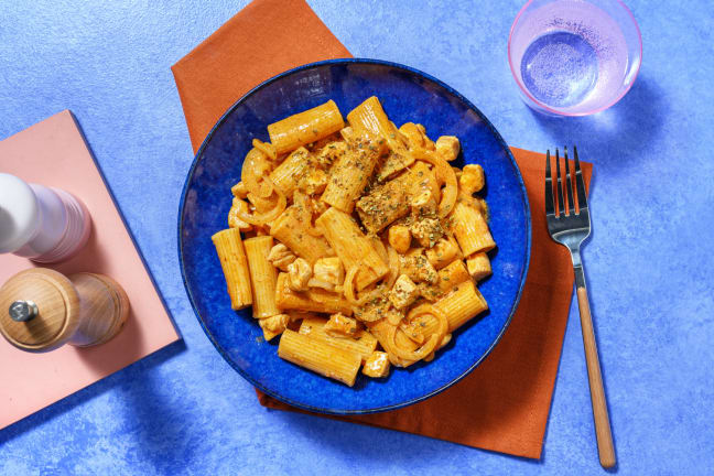 Rigatoni al curry con pollo