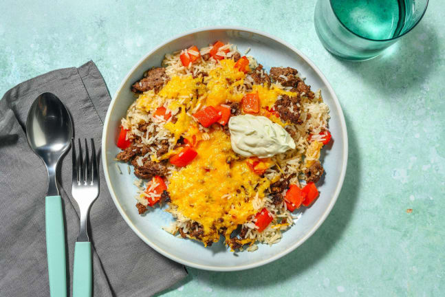 Tex-Mex Beyond Meat® and Rice Skillet
