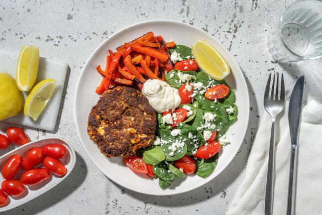 Galettes de bœuf saisies au paprika fumé et à la feta