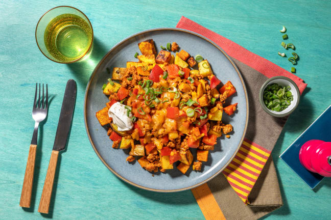 Cheesy Beef and Pork Hash