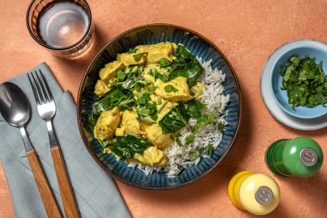 Pollo in crema di curry e yogurt greco