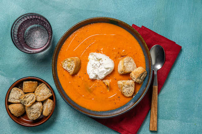 'Italia su tela' burrata e pappa al pomodoro