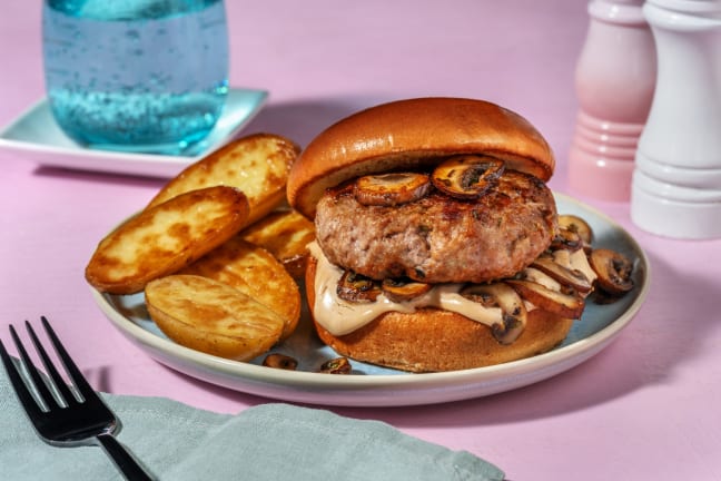 Hamburger di manzo e maiale all'orientale