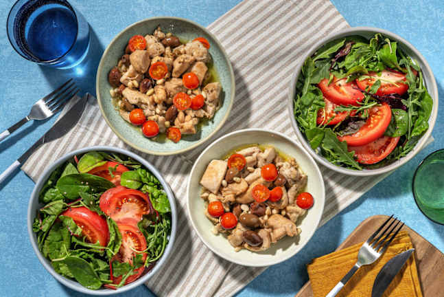 Spezzatino di pollo alle olive e datterini