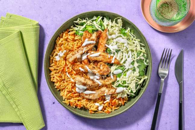 Lättlagad kryddad kycklingbowl