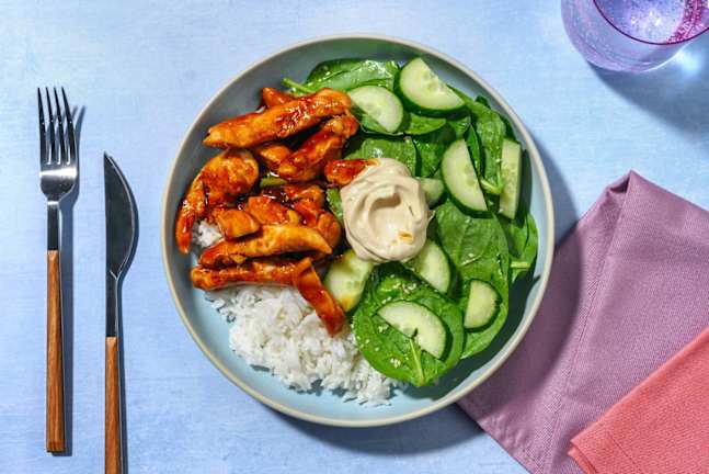 Hurtig japansk kyllinge-teriyakibowl