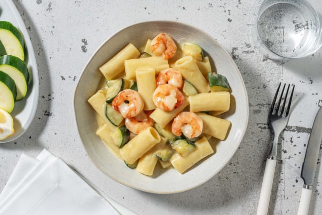 Quick Creamy Prawn Rigatoni