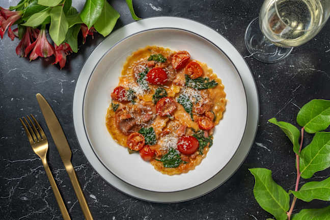 Rustic Bacon & Pumpkin Ravioloni