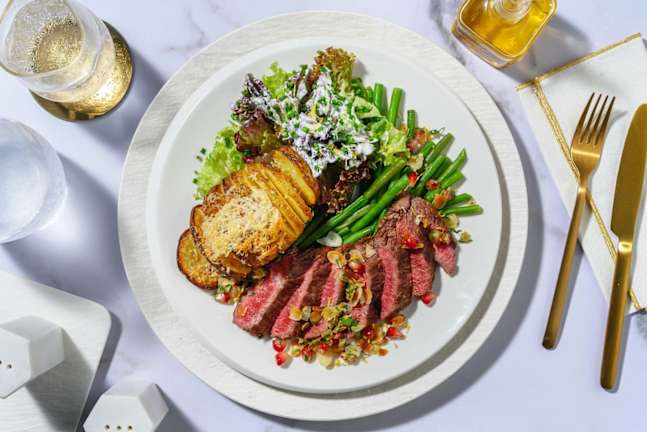 Rindersteak mit  Granatapfel-Gremolata